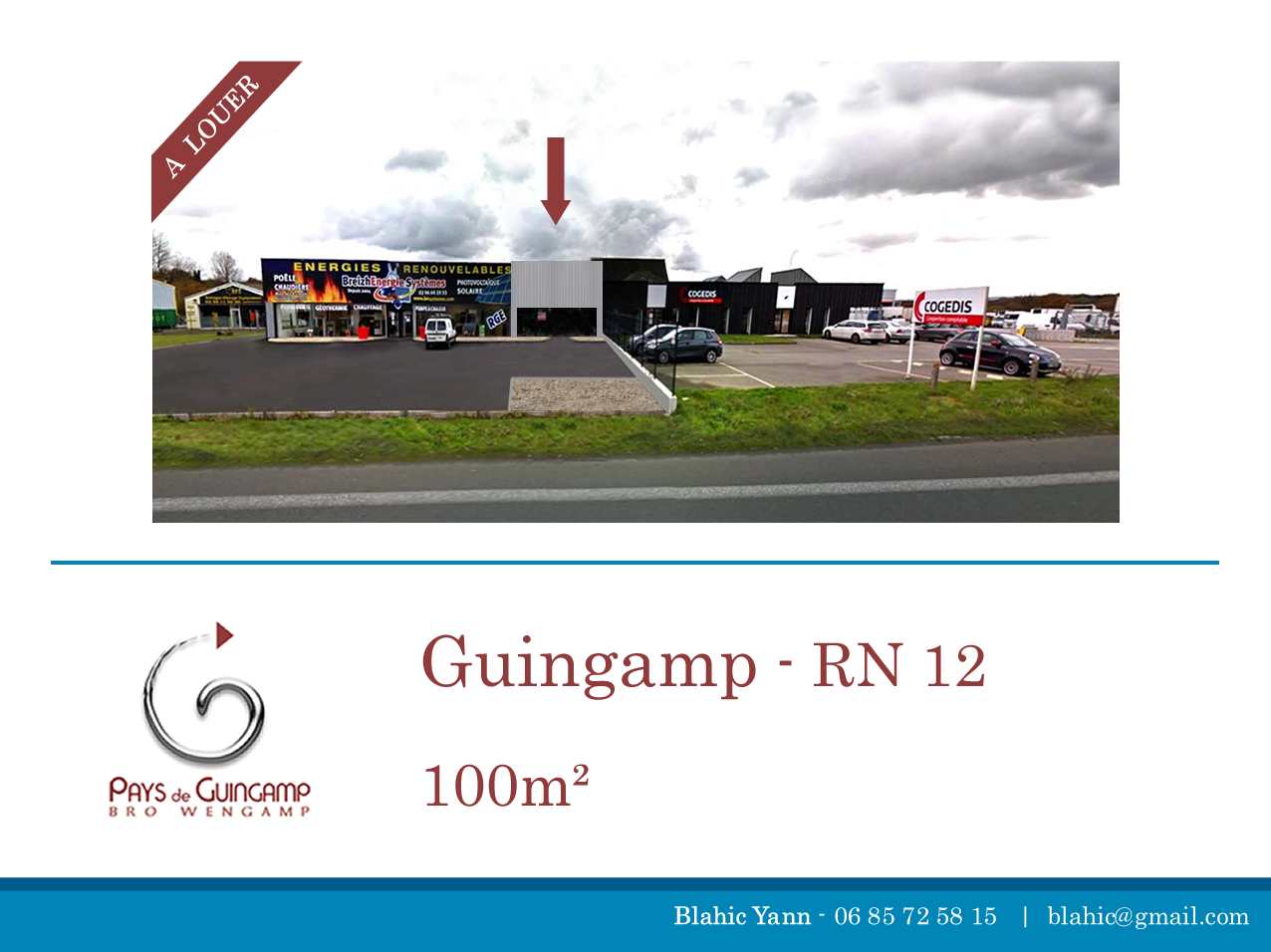 local a louer RN 12 guingamp local commercial a louer RN 12 guingamp
